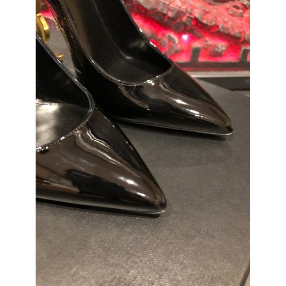 SAINT LAURENT Black Opyum Patent Leather Pumps Size Eu:36.5 - Picture 6 of 11